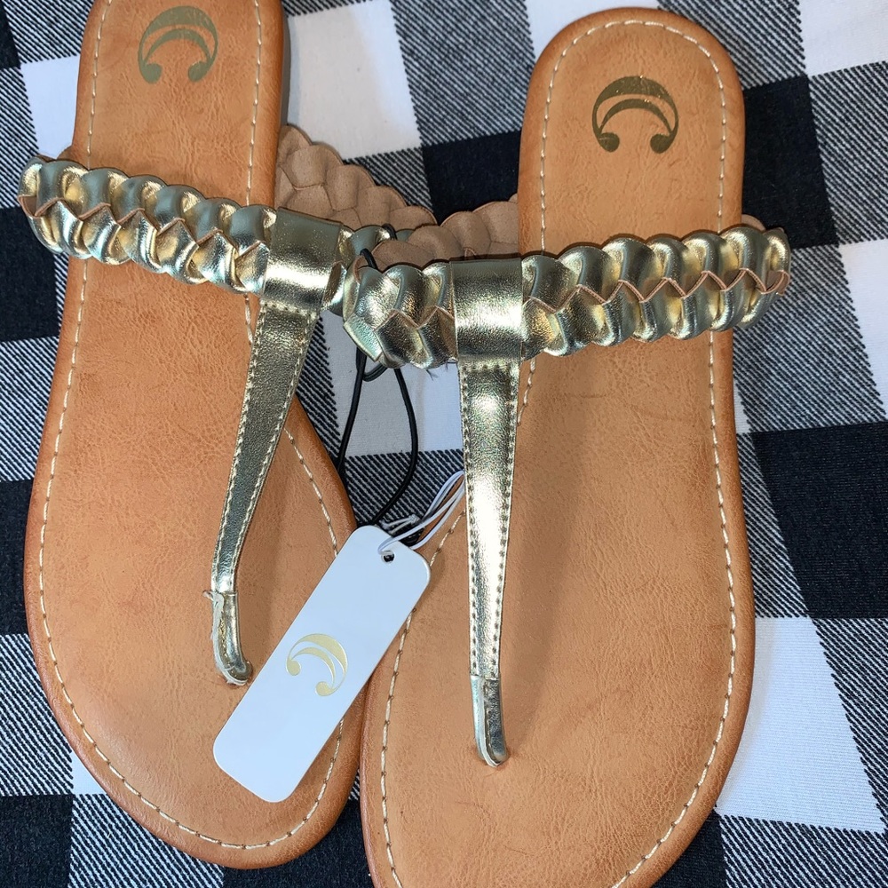 Gold sandals
